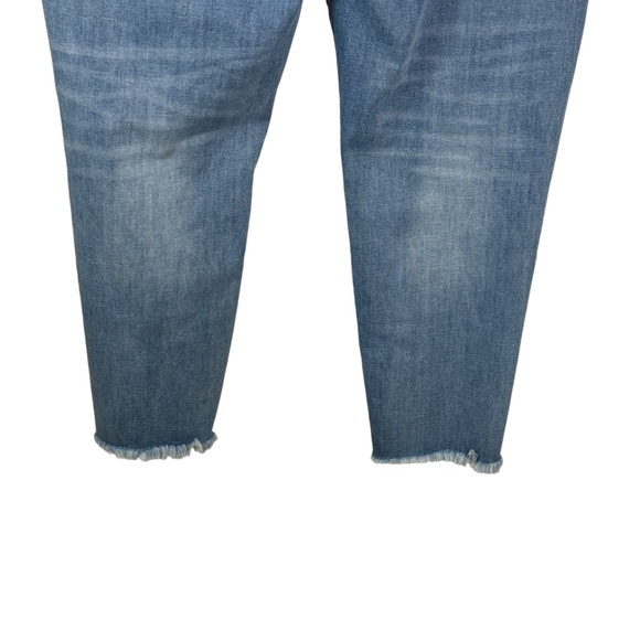 Ceros Women's Size 20 High Rise Coin Pocket Fringed Hem Distressed Denim Jeans - Picture 8 of 12